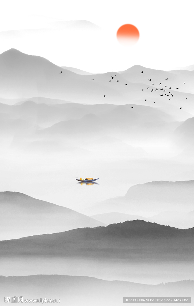 山水画禅意山水意境山水