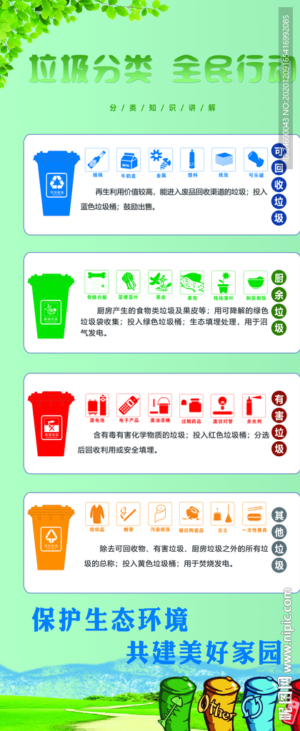 垃圾分类展架