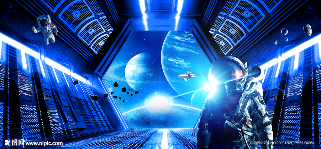 宇宙星空立体画