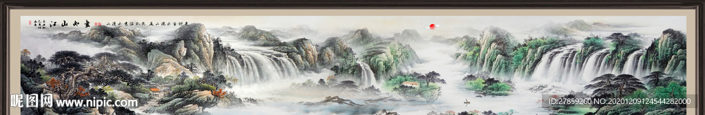 山水画水墨山水画意境山水画