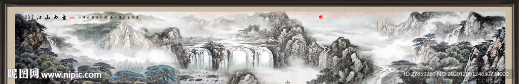 山水画水墨山水画意境山水画