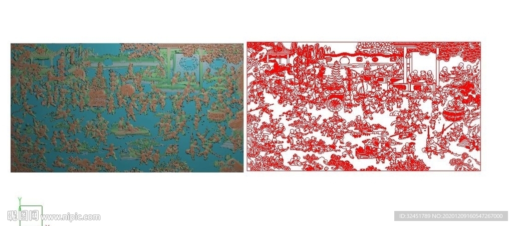 百子图 精雕图