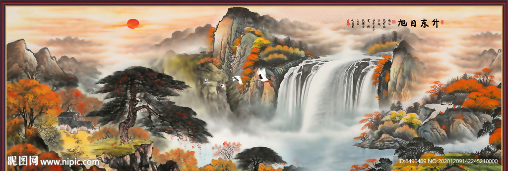 山水画水墨山水画 意境山水画