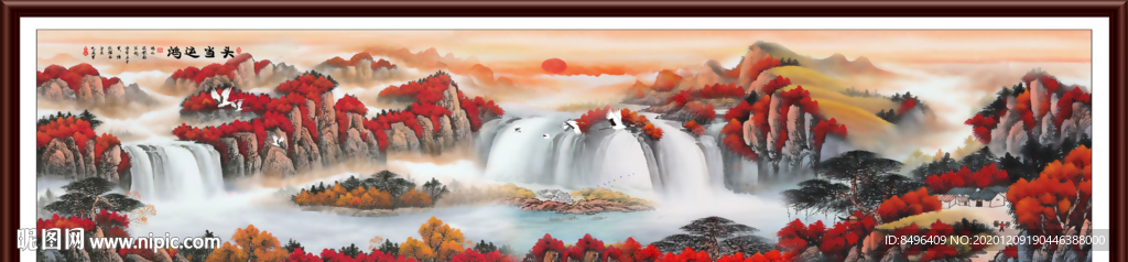 鸿运当头国画
