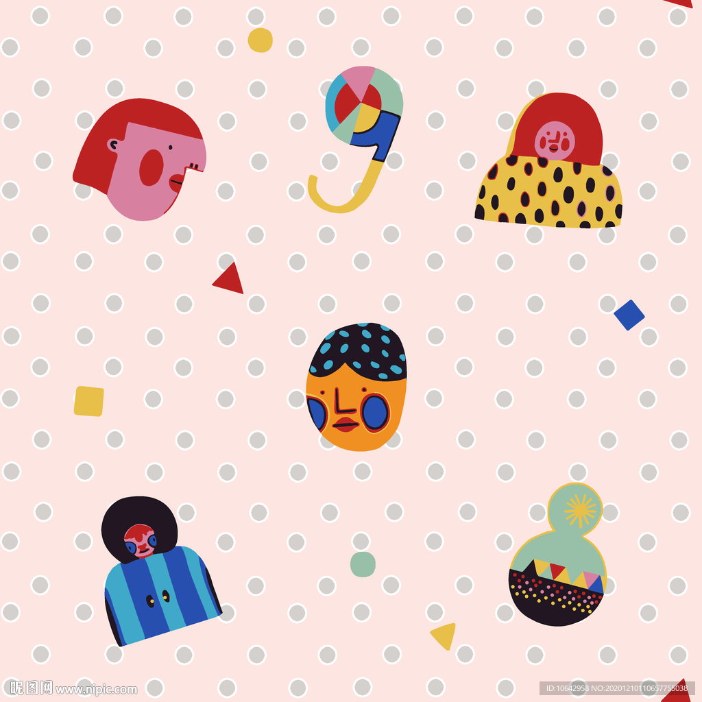 时尚达人插画图案