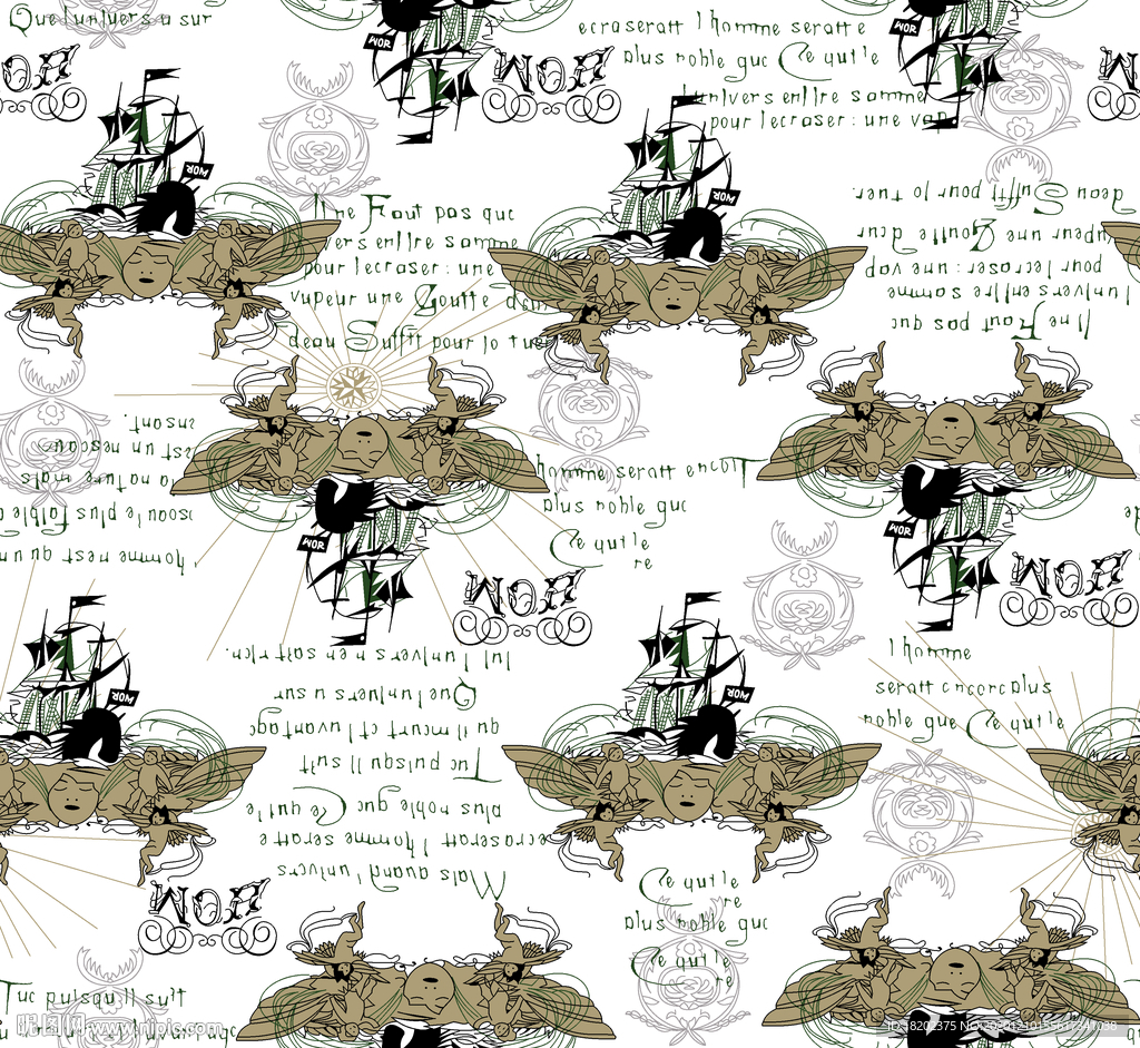 时尚手绘报纸背景