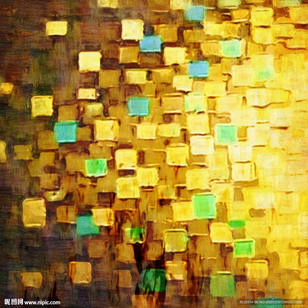 色块抽象油画