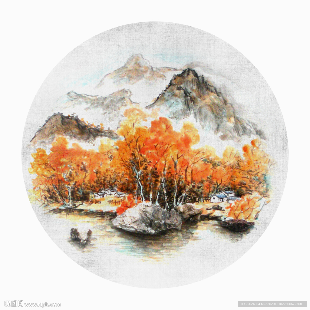 山水高清图  水彩  水墨