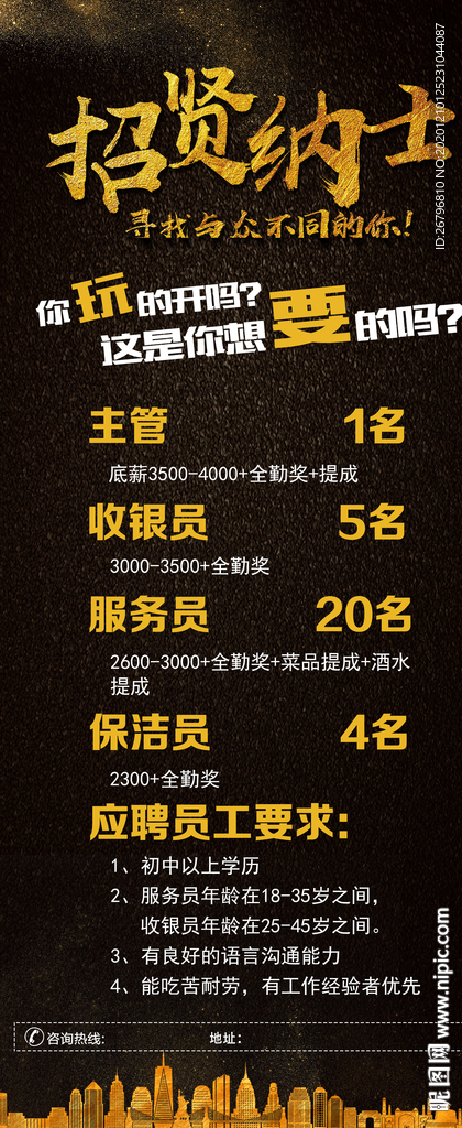 饭店招聘