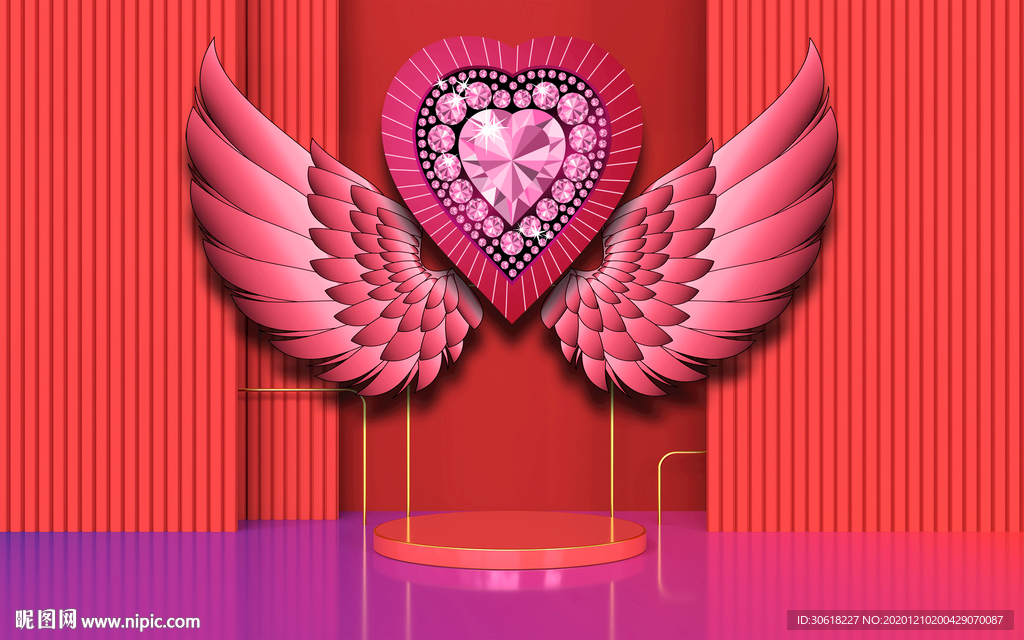 网红北欧翅膀背景墙