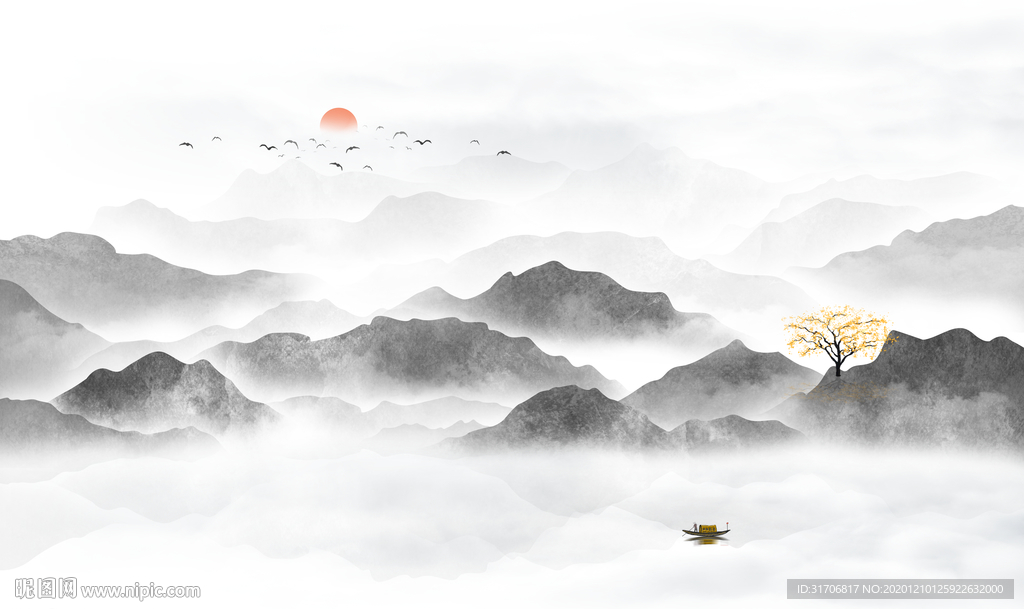 中式山水画