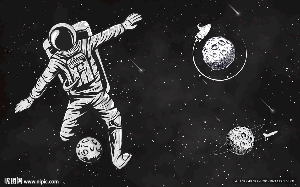 太空宇宙飞船装饰画图片
