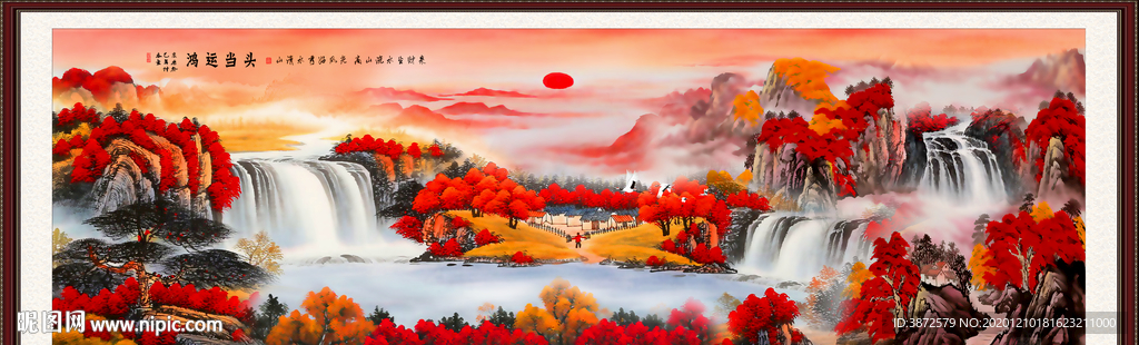 山水画水墨山水画 意境山水画