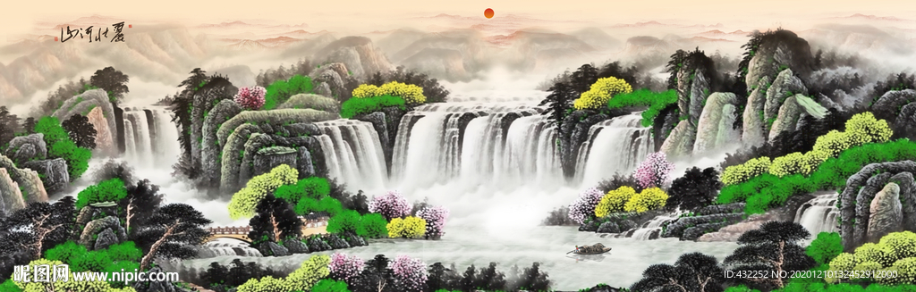 山水画 水墨山水画 意境山水画