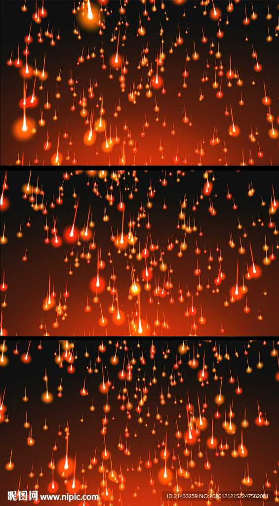 红色粒子流星雨视频背景