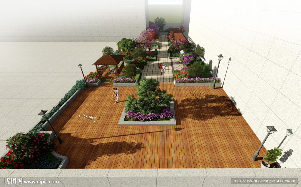 屋顶花园设计案例效果图