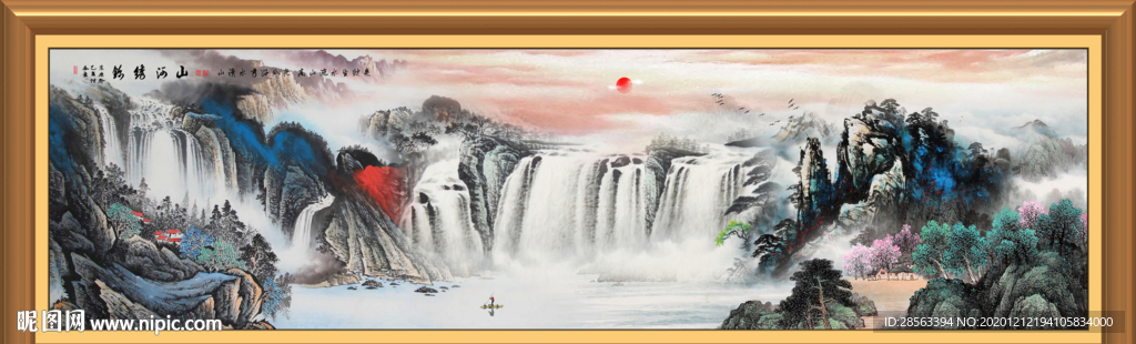 山水画水墨山水画意境山水画