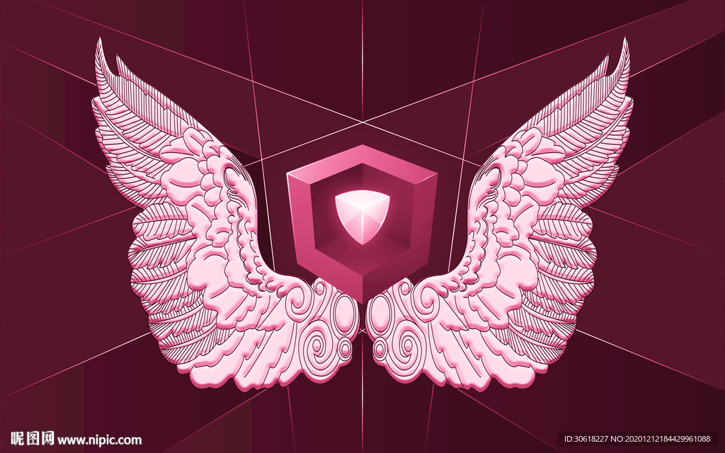 网红翅膀北欧背景墙