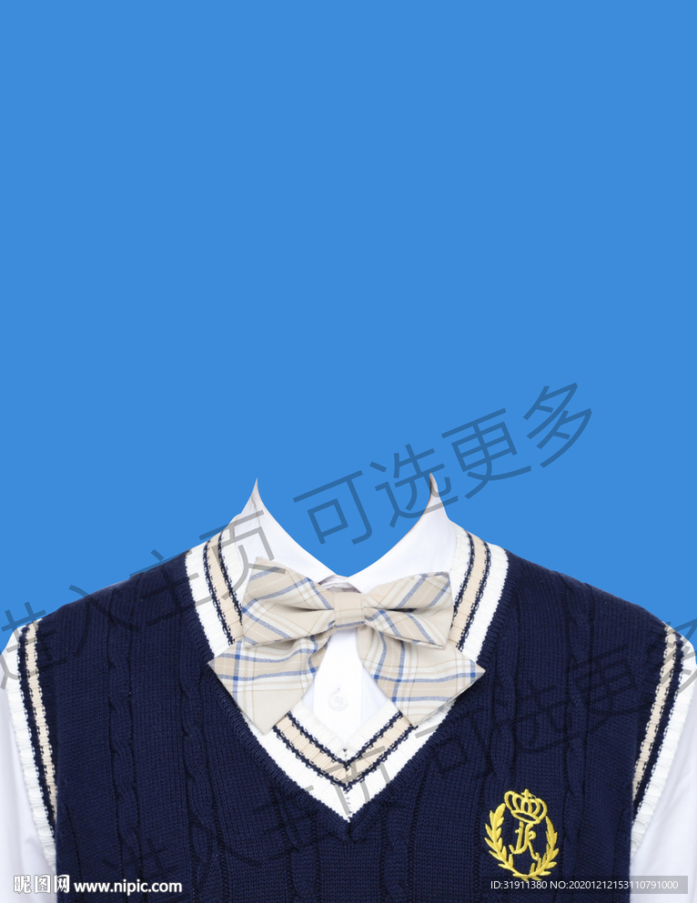 证件照学院风衣服