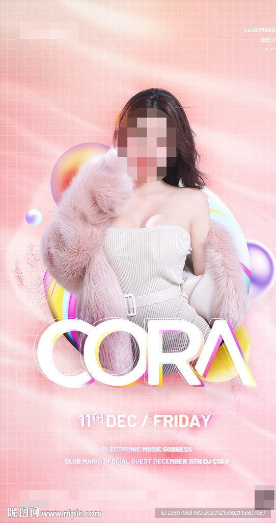 酒吧海报 DJ CORA