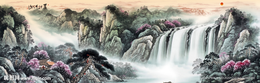 聚宝盆风水画
