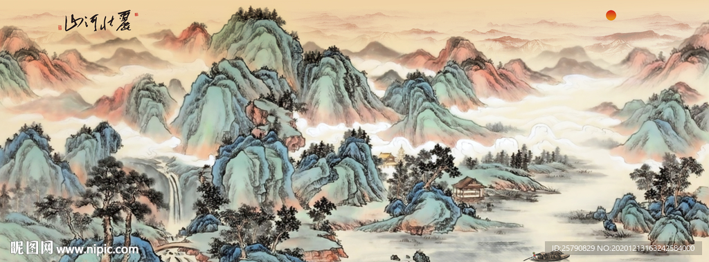 山水画 水墨山水画 意境山水画