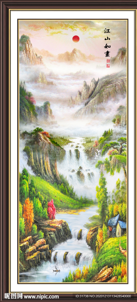 山水画水墨山水画意境山水画