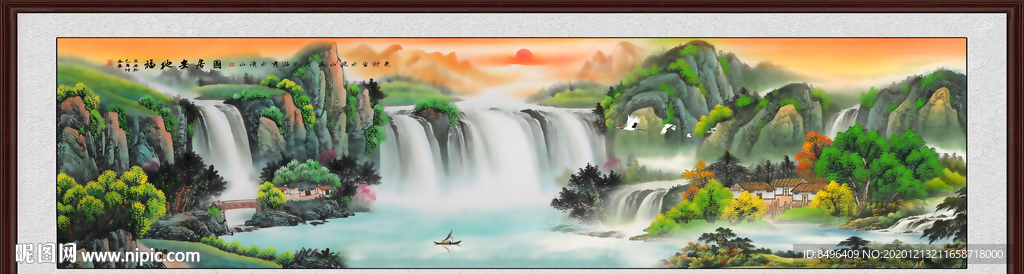 山水画水墨山水画 意境山水画