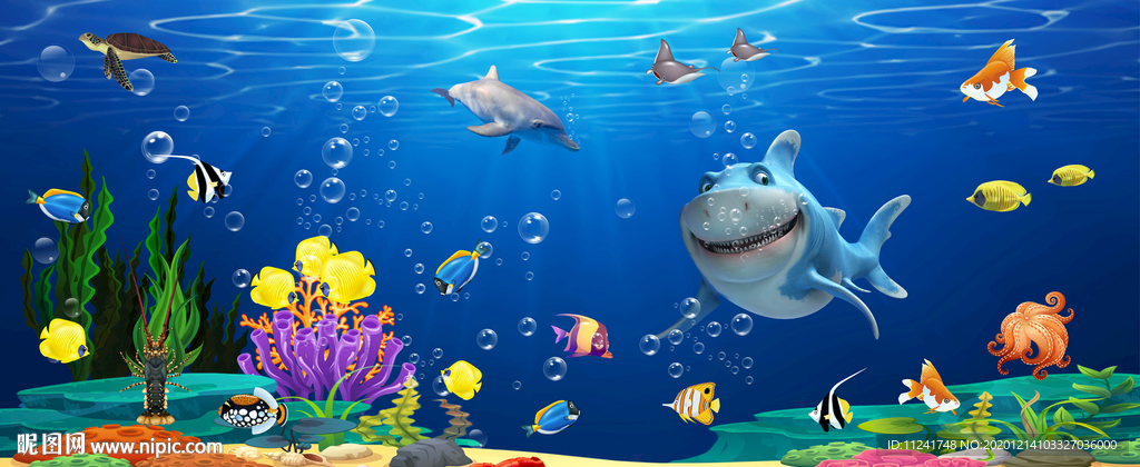 海底背景墙