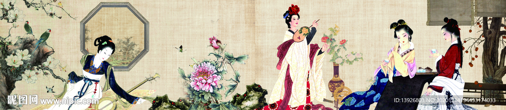 唐朝仕女长廊