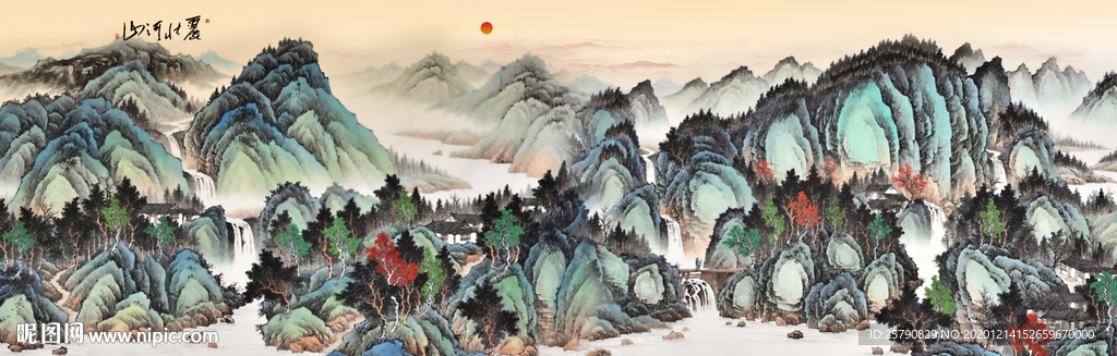 山水画 水墨山水画 意境山水画