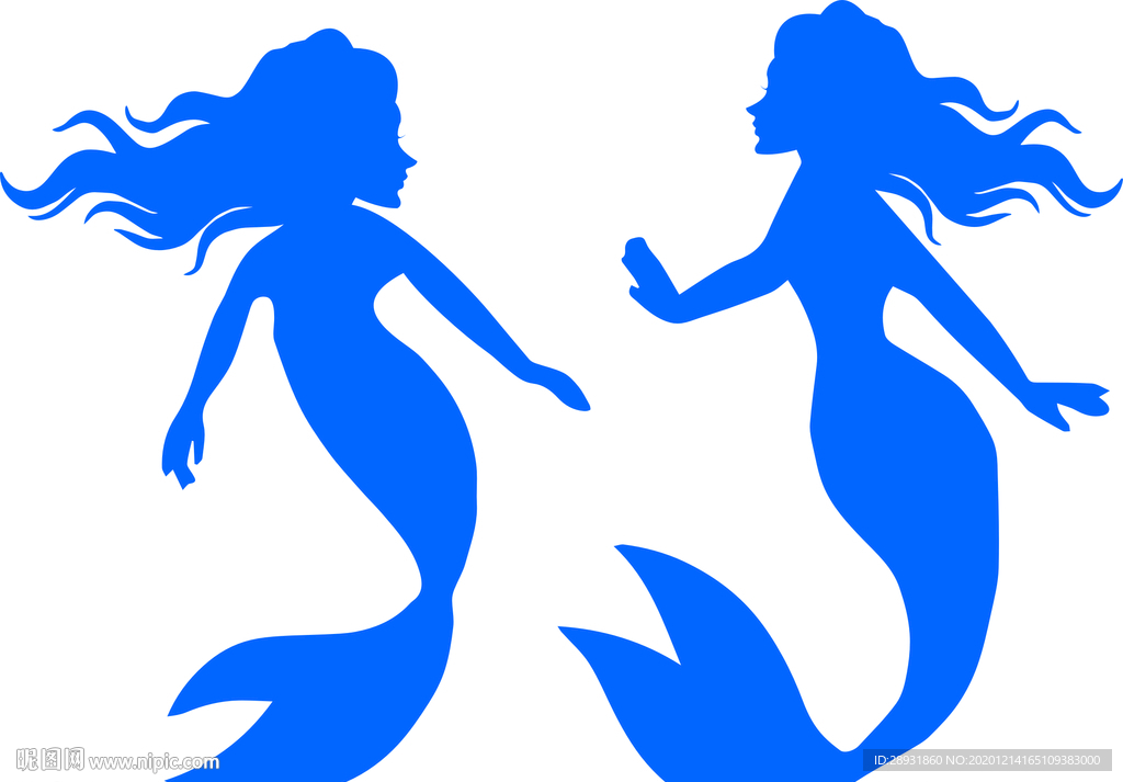 美人鱼剪影美人鱼
