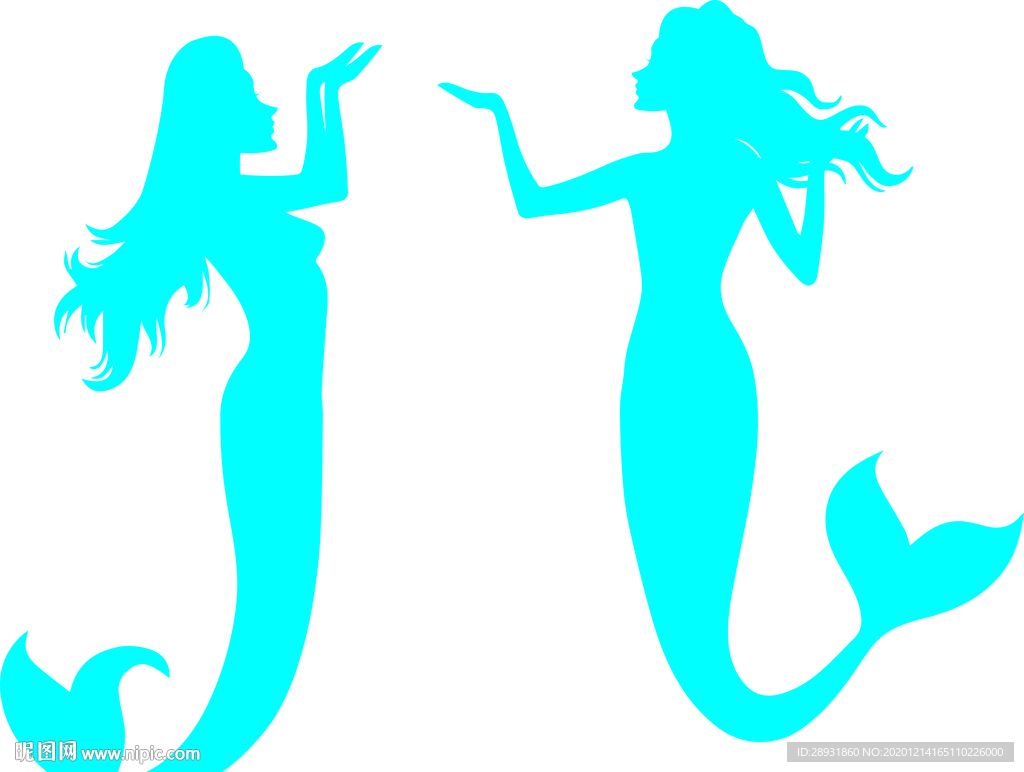 美人鱼剪影