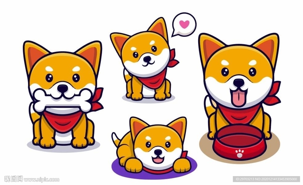 卡通柴犬