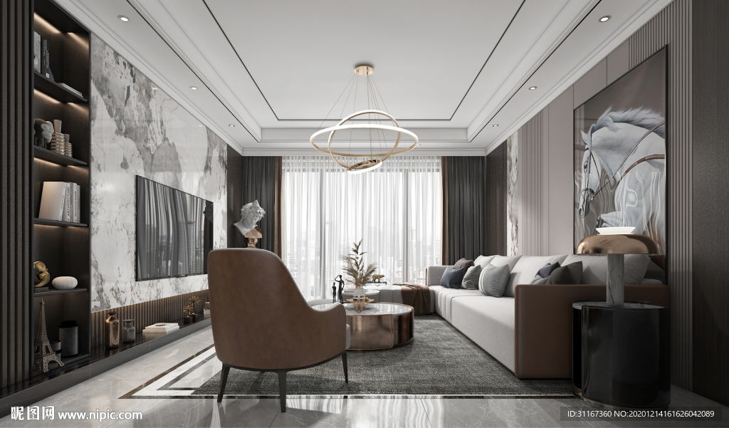 现代客厅效果图