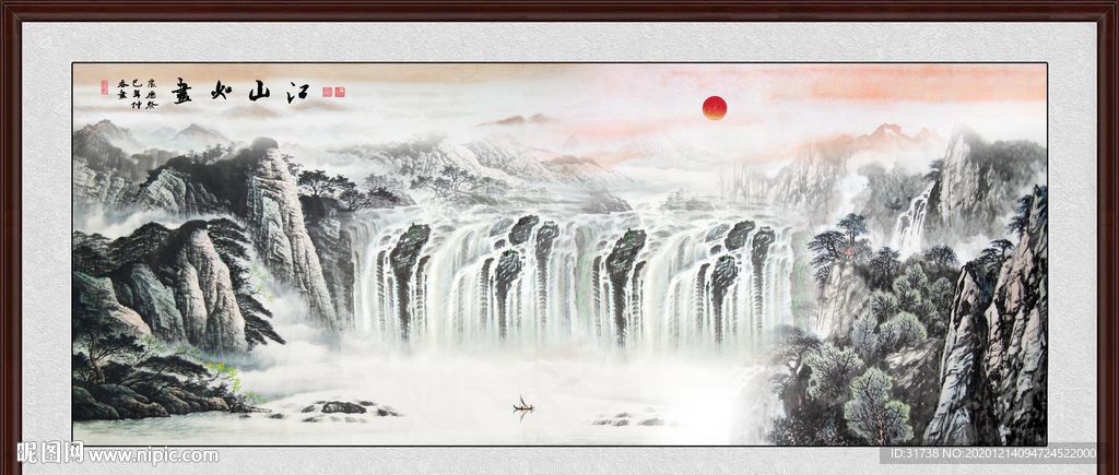 山水画水墨山水画意境山水画