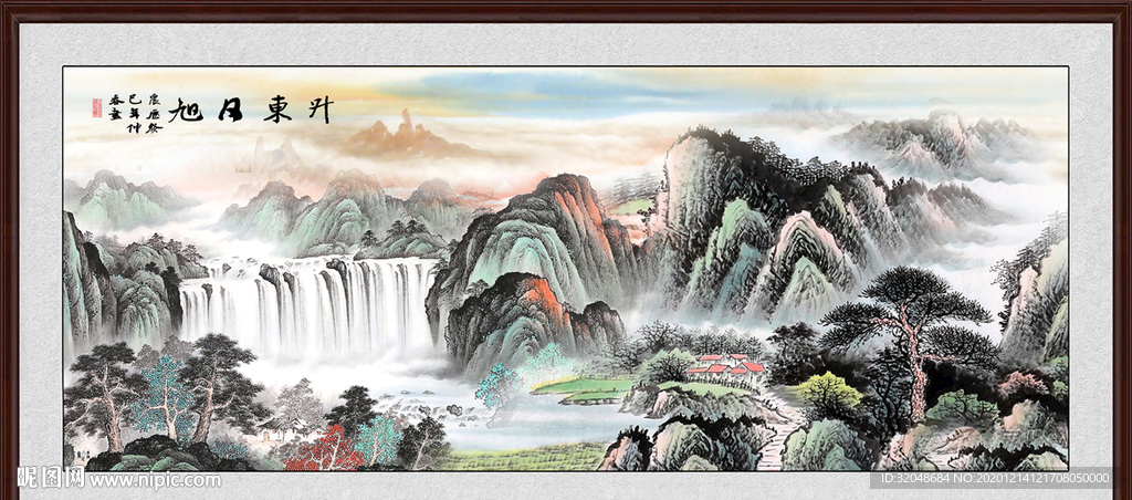 山水画水墨山水画 意境山水画