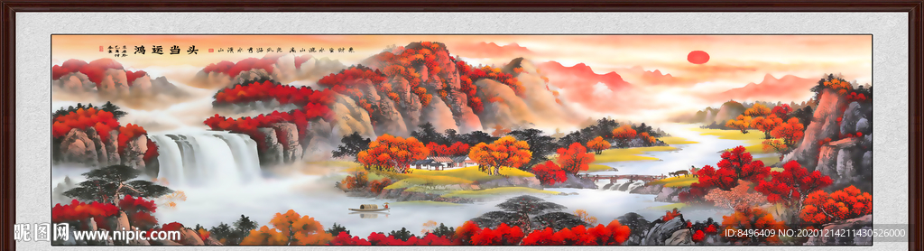 山水画水墨山水画 意境山水画