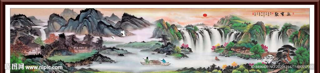 山水画水墨山水画 意境山水画