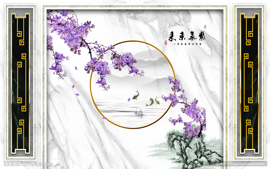 新中式背景墙