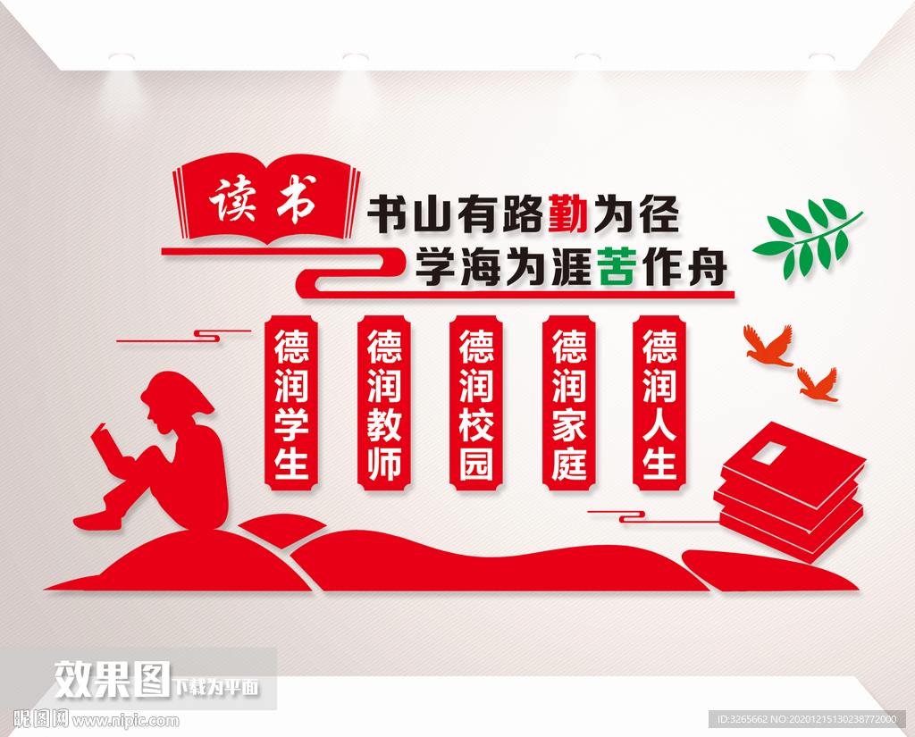 读书文化墙设计模板