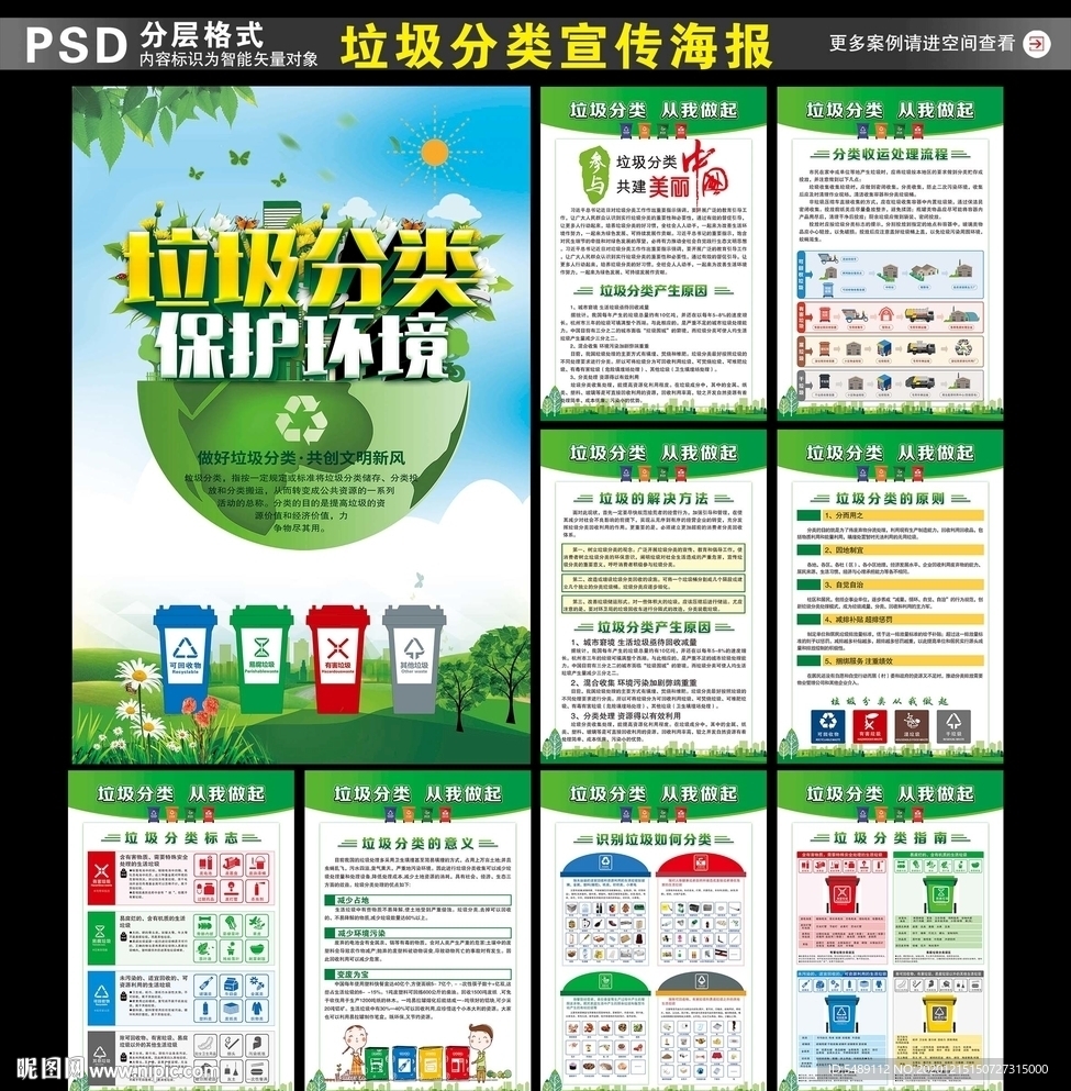 垃圾分类展板