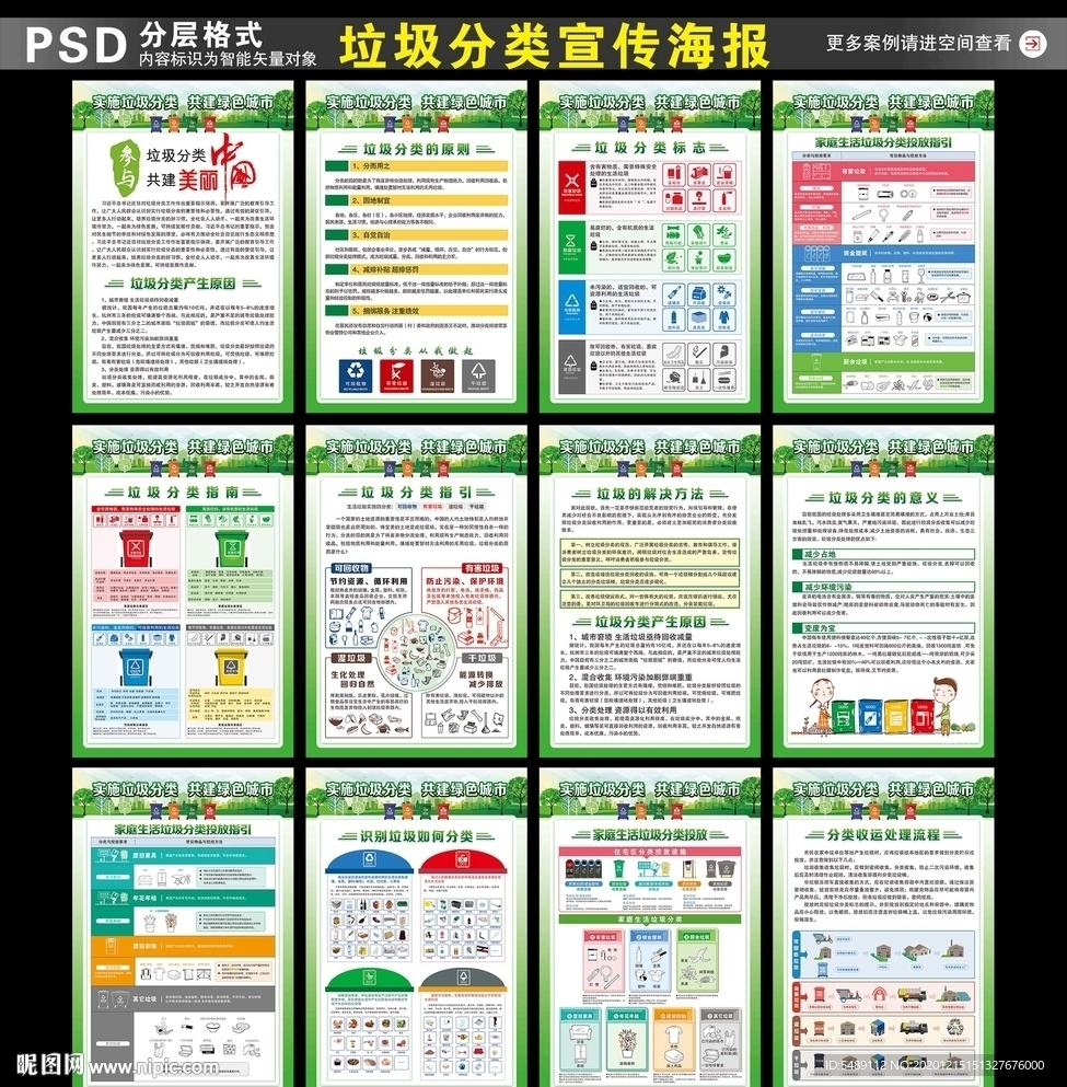 垃圾分类展板
