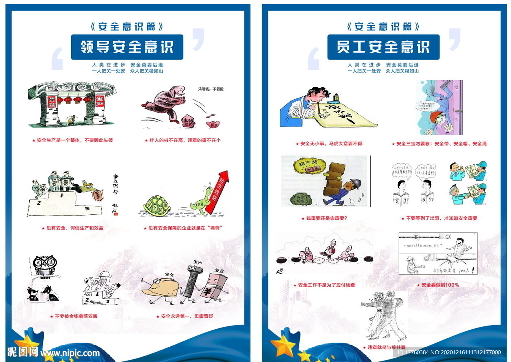 安全意识漫画海报