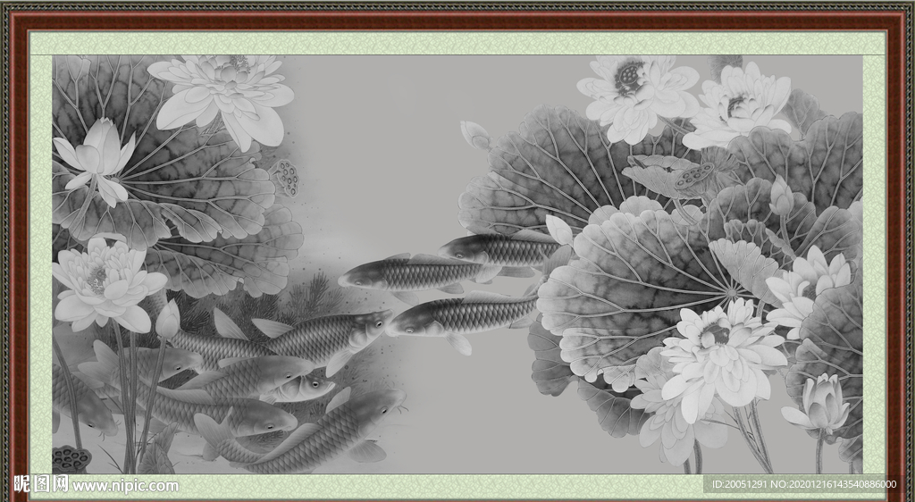 国画荷花