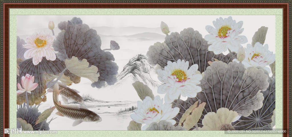 国画荷花