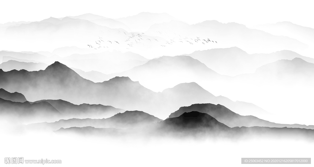 水墨山水画 装饰山水画
