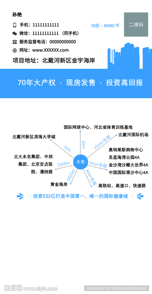 销售房产地产名片设计