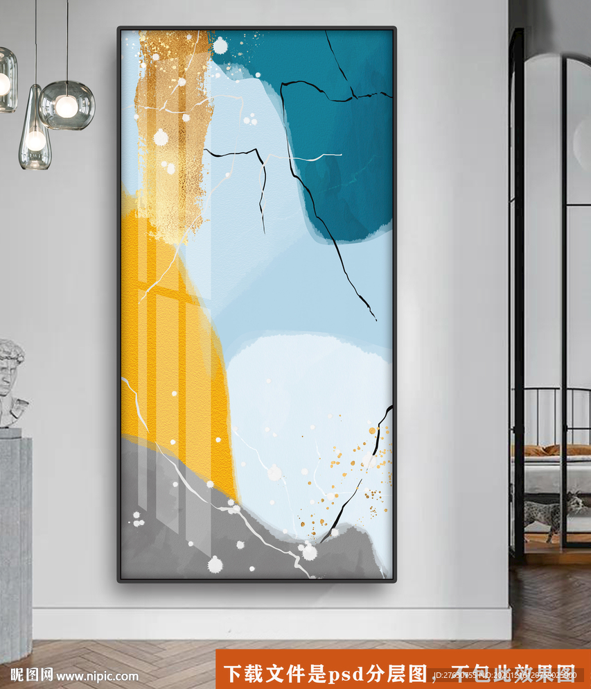 酒店抽象玄关画