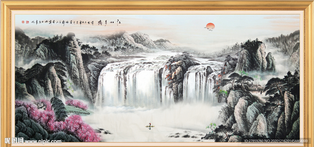 山水画水墨山水画意境山水画